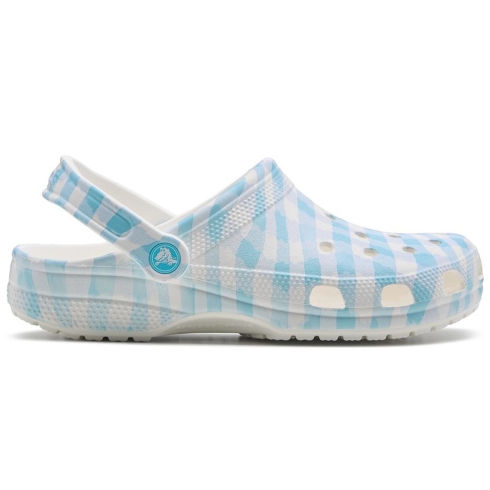 Gingham Blue & White Crocs